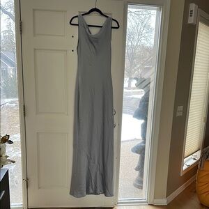 Elegant Gray Sleeveless Maxi Dress
